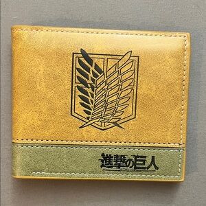 Attack on Titan high quality imitation leather tri fold anime wallet
